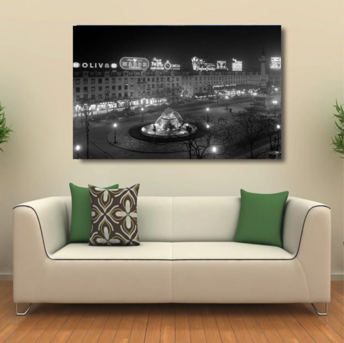 Quadro Decorativo - Cidade Retrô - Vintage - Tela em Tecido - Image 2
