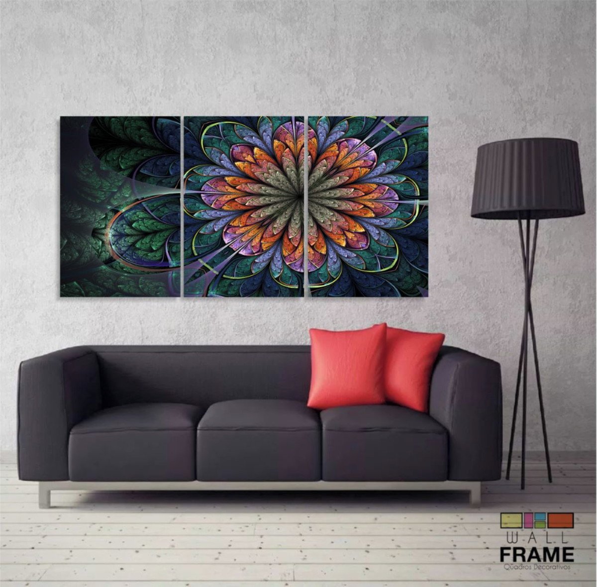 Quadros Decorativos Flor Surrealista Sala Quarto 120x60 3 pe - Image 3